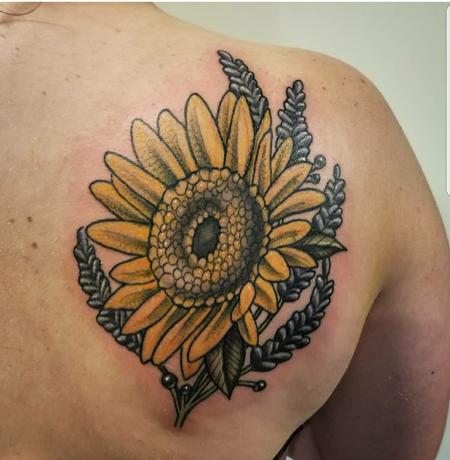 Tattoos - Sunflower and Lavender Tattoo - 136151