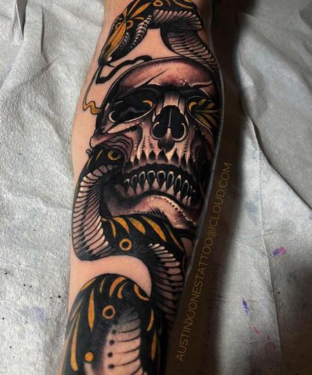Tattoos - Skull and Snake Tattoo - 134661