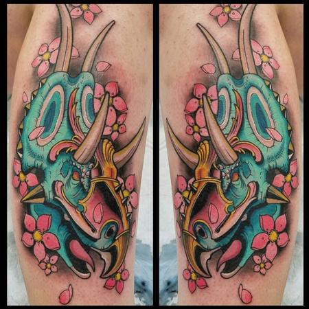 Tattoos - Traditional Dinosaur Tattoo - 134543
