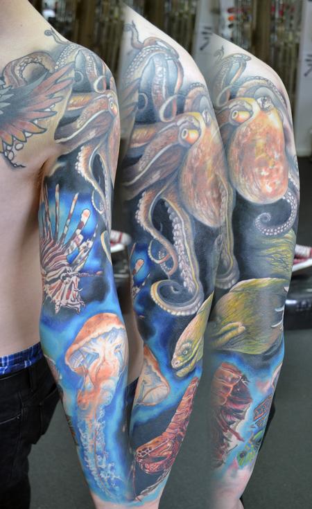 Tattoos - Underwater sleeve. - 106823