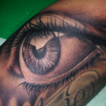 Tattoos - Black and Grey Eyeball - 104724