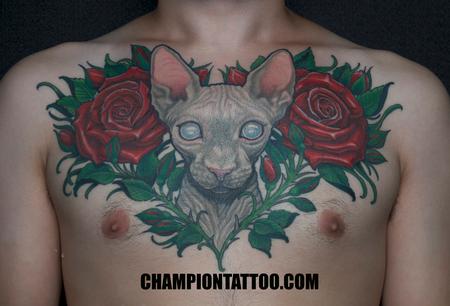 Tattoos - Sphinx Cat Rose - 107848
