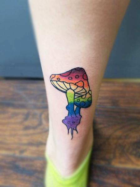 Tattoos - Colorful Mushroom - 135033