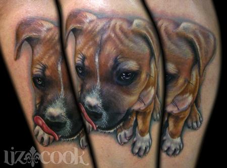Tattoos - Jen's Puppy Portrait Tattoo - 61832