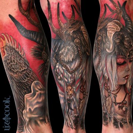 Tattoos - Headdress Girl (Second Part-Fully Healed) - 84036