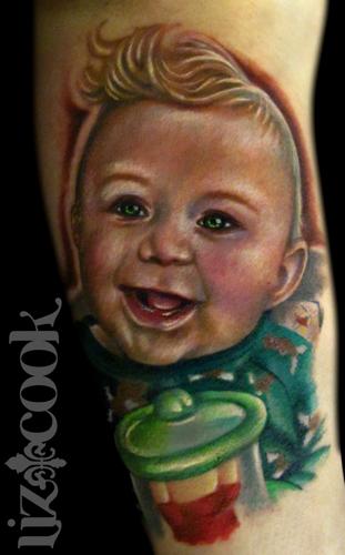 Tattoos - Nick's portrait of his little guy. - 62986
