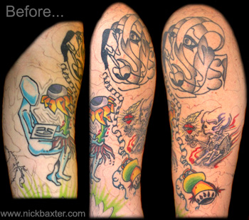 Nick Baxter - Surrealist Tree Rework Sleeve (Before)