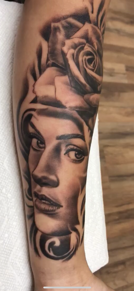 Tattoos - Portrait & Rose Tattoo - 134790