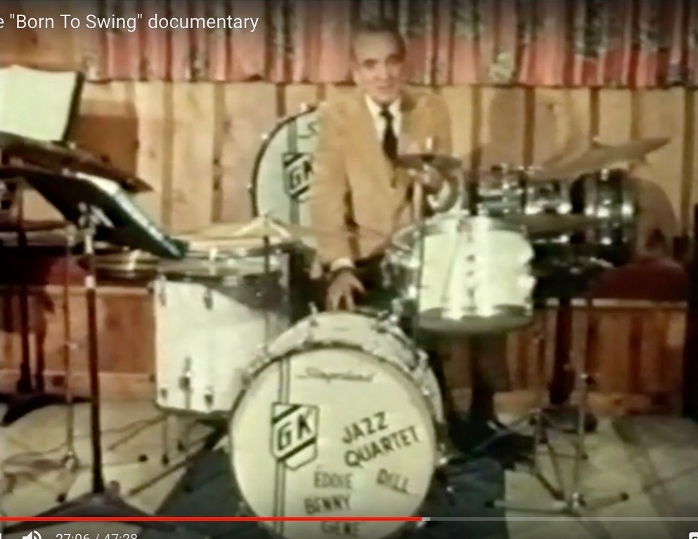 Gene Krupa's drums, Gene Krupa, Music memorabilia, famous jazz drummers, vintage drums, famous vintage drums