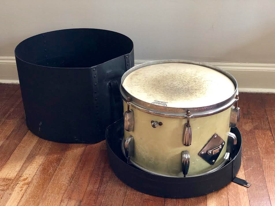 Gene Krupa's drums, Gene Krupa's bass drum, Benny Goodman, Gene Krupa's last bass drum, famous drummers, vintage drums, music memorabilia, collectable instruments