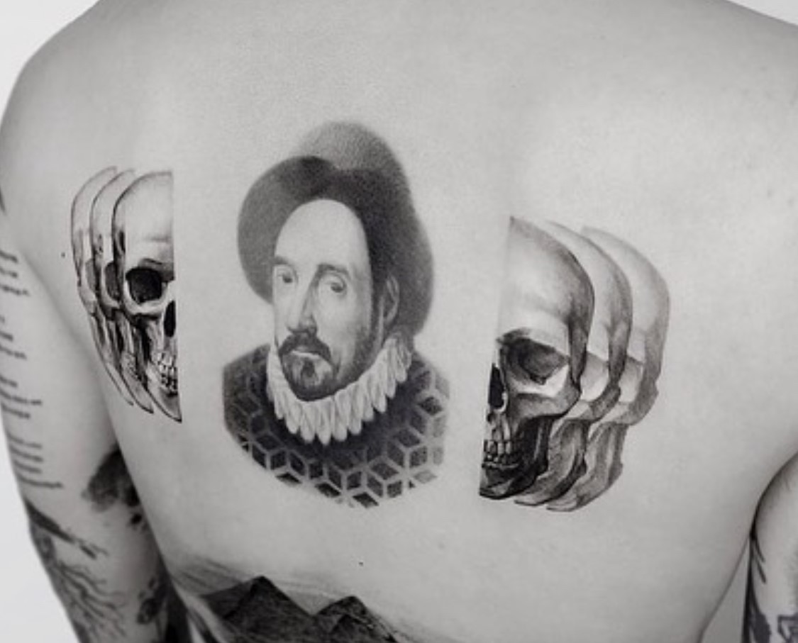 William Shakespeare Tribute Tattoo by Via Saru
