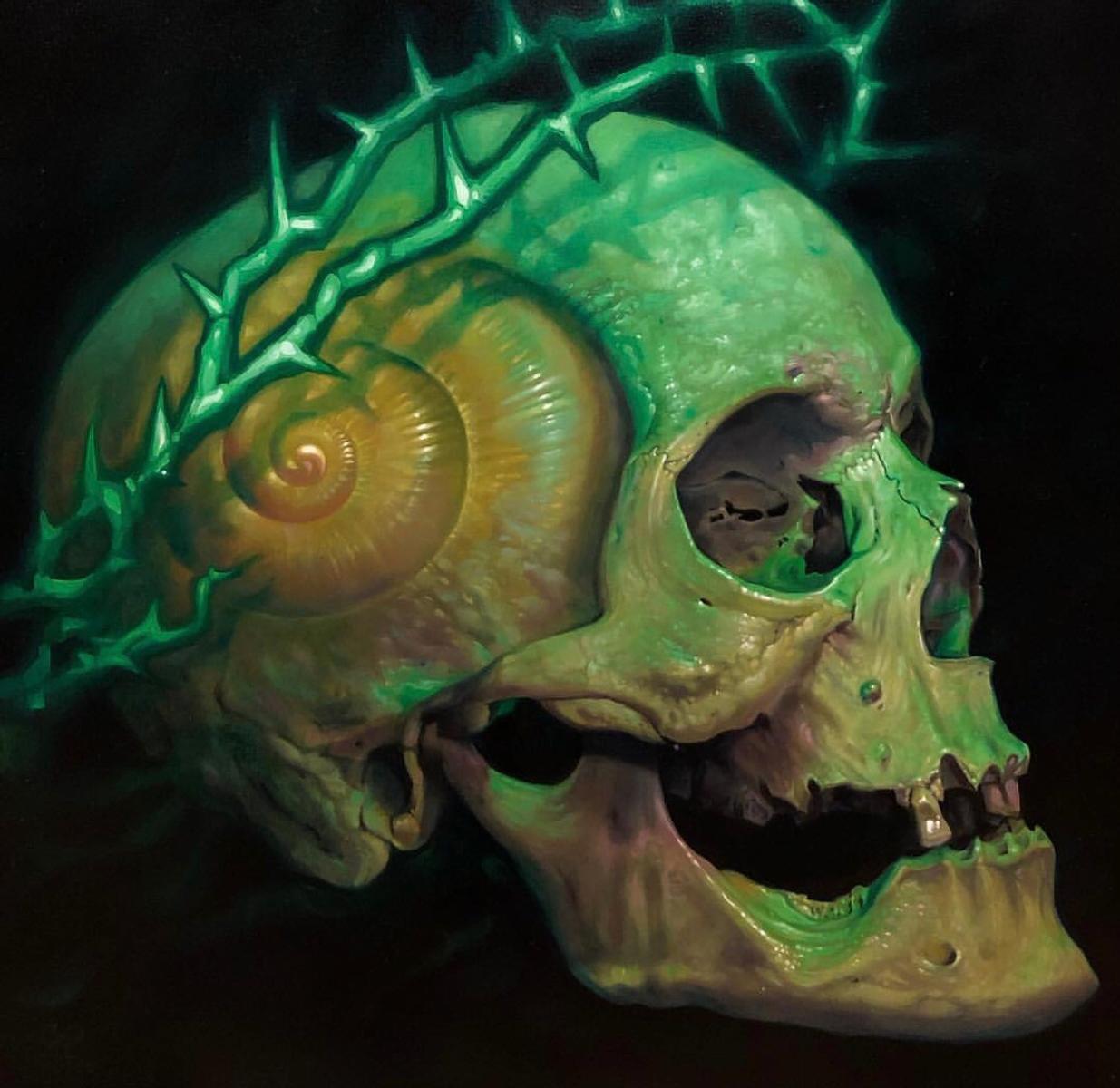 Skull Oil Painting
