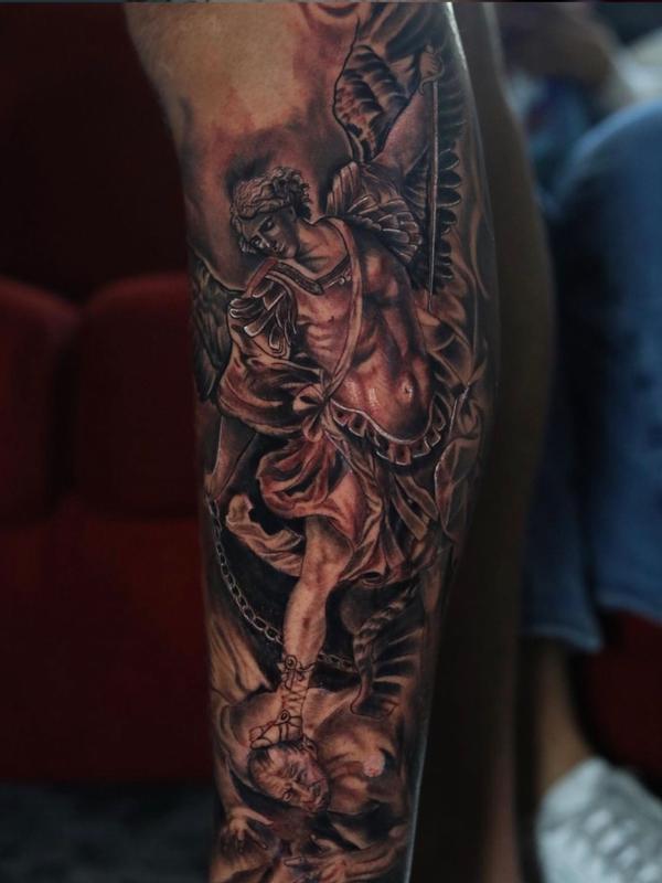 Details 70 st michael tattoo on forearm latest  ineteachers