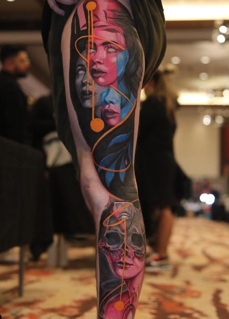 Tattoos - Surrealist leg sleeve - 145044