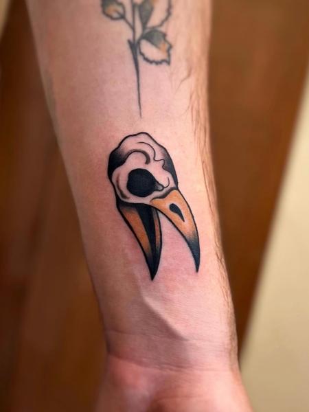 Tattoos - Raven skull - 145095