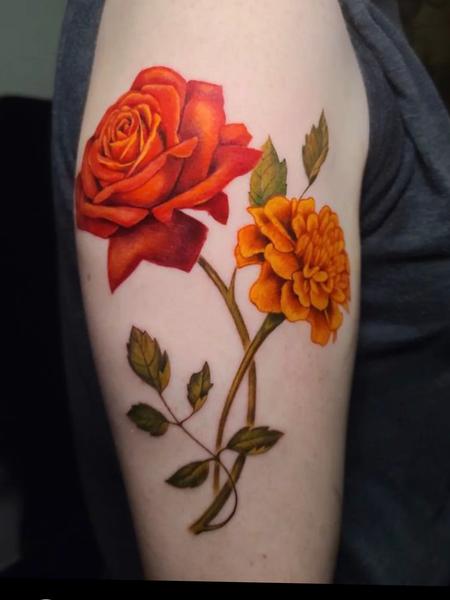 Tattoos - Pair of Flowers - 145112