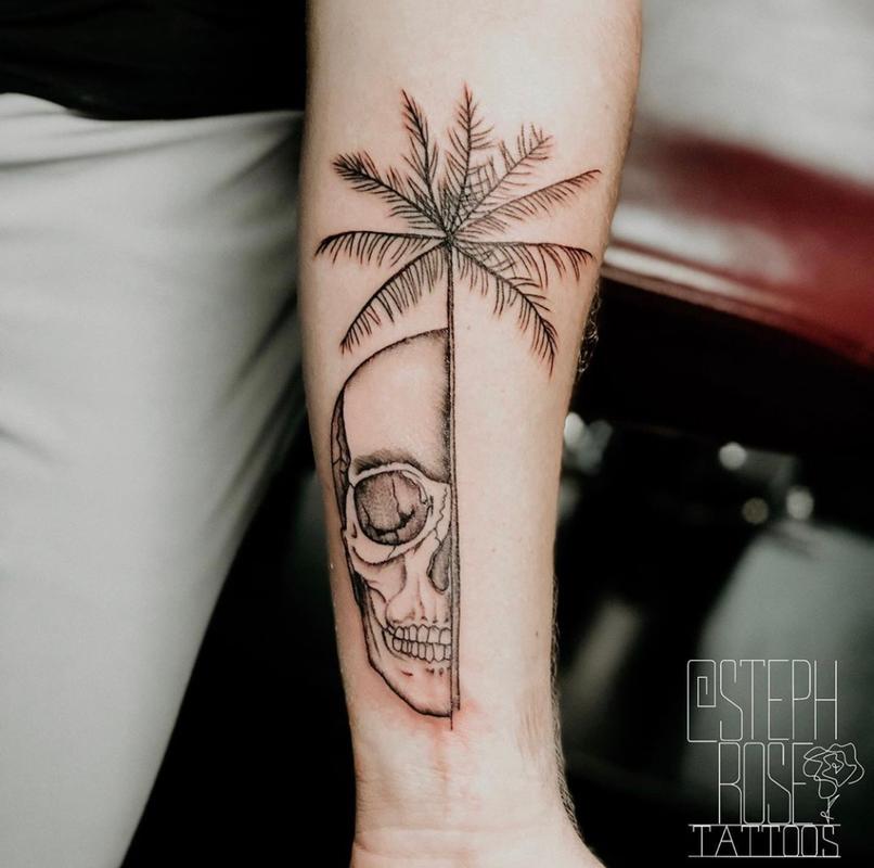 35 Breathtaking Palm Tree Tattoo Design Ideas