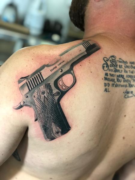 Tattoos - 1911 Handgun Tattoo - 141246