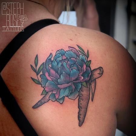 Tattoos - Flower Turtle - 139702