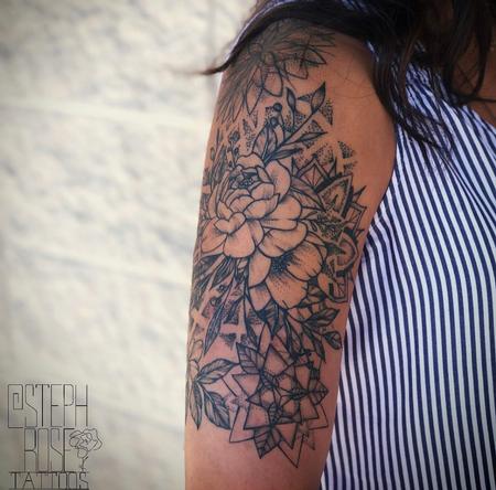 Tattoos - Mandala and Fowers - 139705