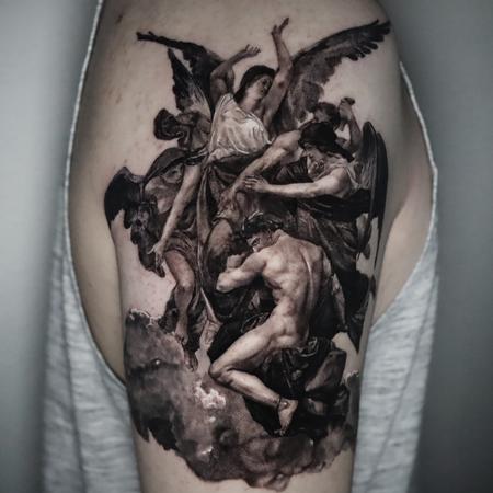 Tattoos - Angels out half sleeve tattoo - 143119