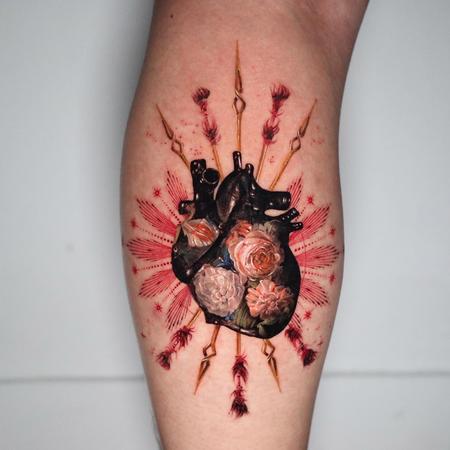 Tattoos - Heart & Rose Morph Tattoo - 143024