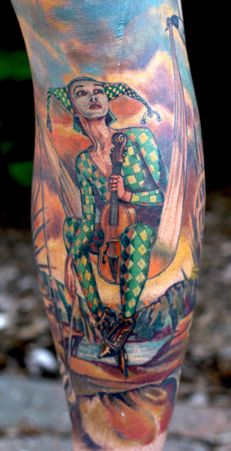 Jester in a hammock by Todo: TattooNOW