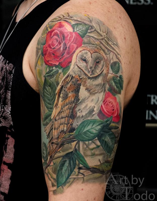 Buy Owl and Red Rose Best Temporary Tattoos Online in India  Etsy