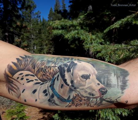 Realistic Dalmatian Tattoo