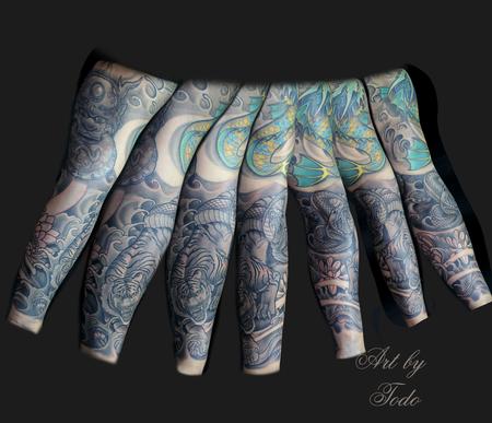 Tattoos - Japanese style sleeve - 89129