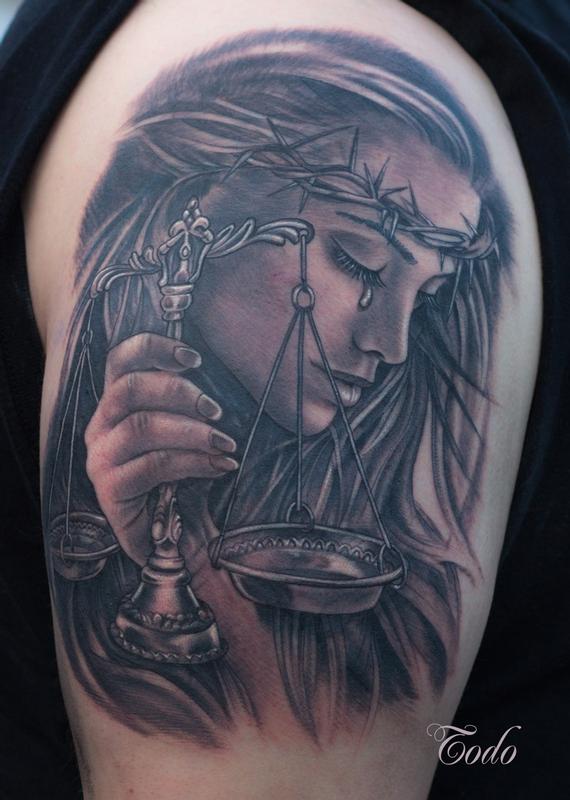 80 Balanced Lady Justice Tattoos  Body Art Guru