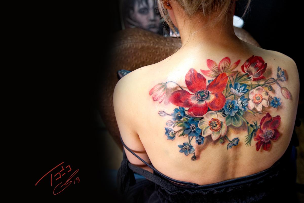 Antique Flowers by Todo: TattooNOW