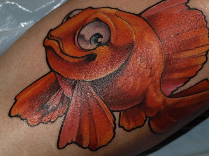 New School Fish Tattoo