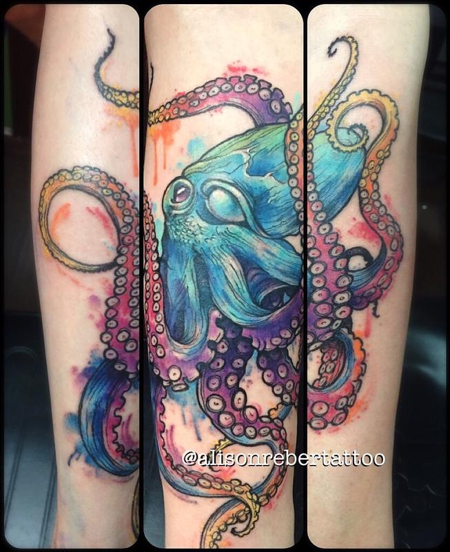 Octopus Tattoo by Alison Reber: TattooNOW Octopus Tattoo by Alison Reber: TattooNOW