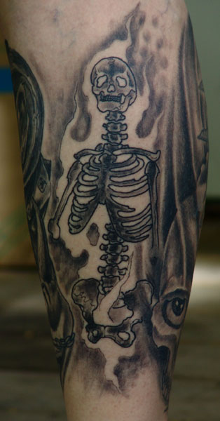 burning skeleton by Anthony Lawton: TattooNOW burning skeleton by Anthony Lawton: TattooNOW