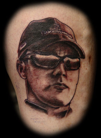 nascar portrait by Anthony Lawton: TattooNOW nascar portrait by Anthony Lawton: TattooNOW