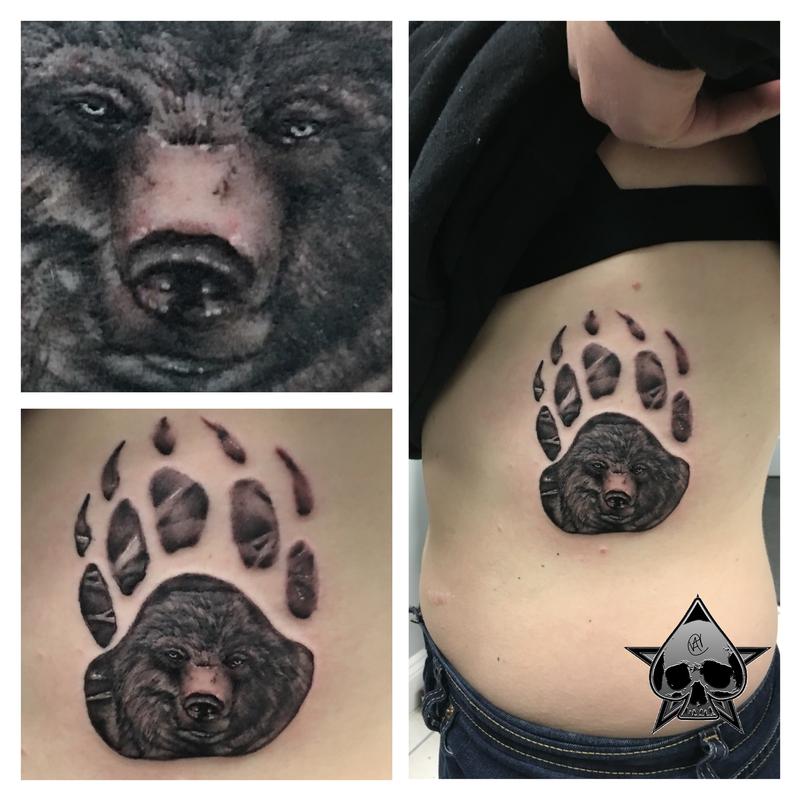 Bear in claw by Angel Caban : TattooNOW