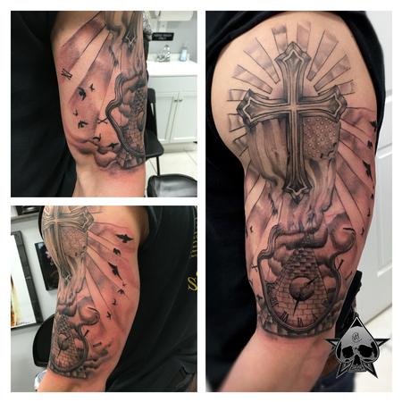 angel half sleeve tattoos