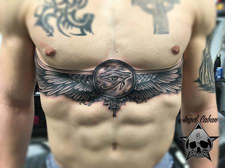 Tattoos - Eye of Horus with wings - 115457