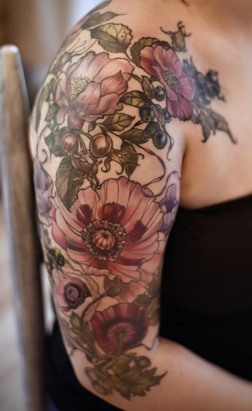 rose hip tattoos for women