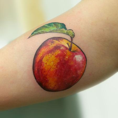 Aubrey Mennella - apple tattoo