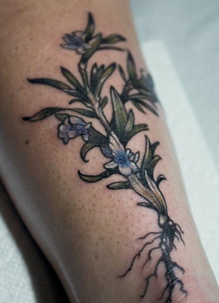 Tattoos - lavender flower tattoo - 131953