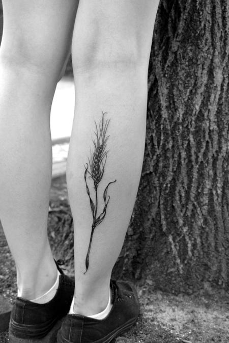 Aubrey Mennella - wheat tattoo