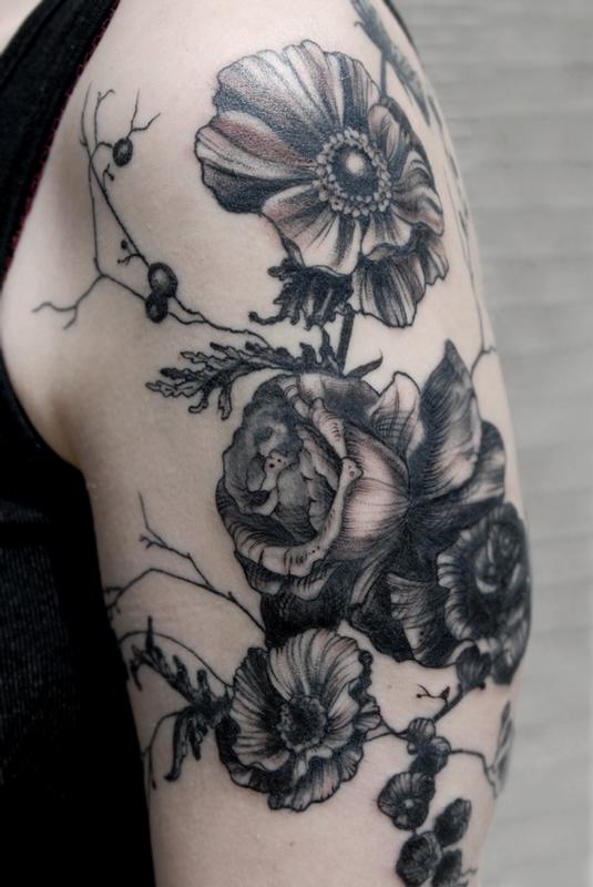 Black Poppy Flower Tattoo  Tattoo Designs Tattoo Pictures