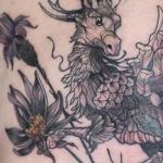 Tattoos - fantasy dragon butterfly cornflowers tattoo - 141008