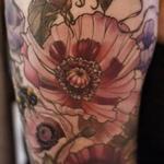 Tattoos - vintage poppy rose hip tattoo - 141013