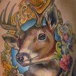 Tattoos - victorian picture frame deer tattoo - 131968