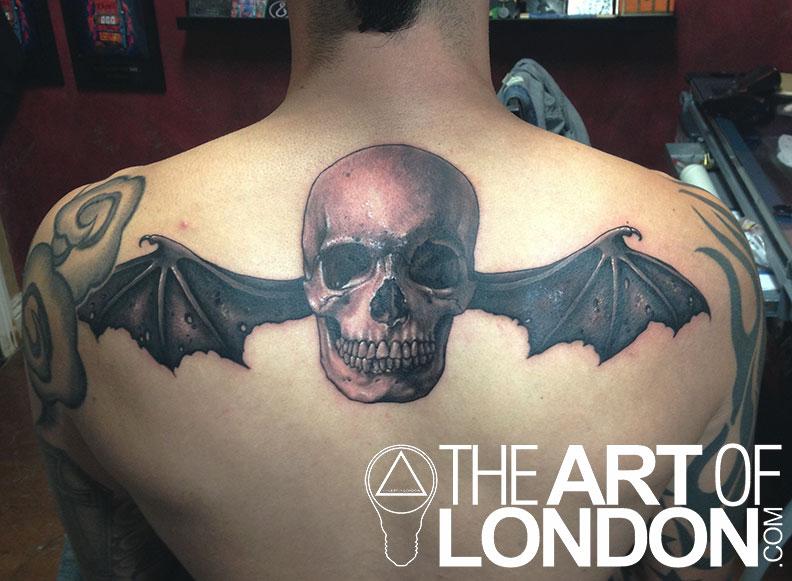 30 Deathbat Tattoo Designs For Men  Winged Skull Ink Ideas