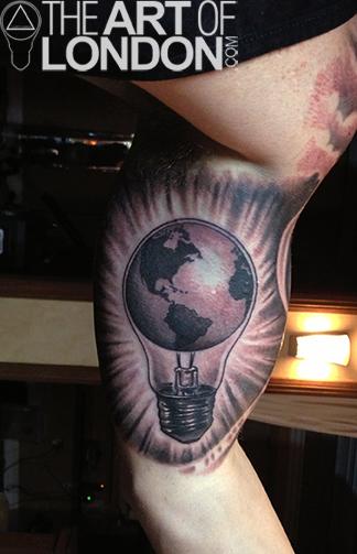 broken light bulb tattoo