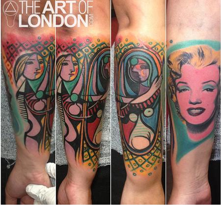 Pablo Picasso Girl In The Mirror By London Reese Tattoonow